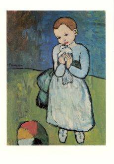 Picasso Pablo von Kind mit Taube Kunstdoppelkarte